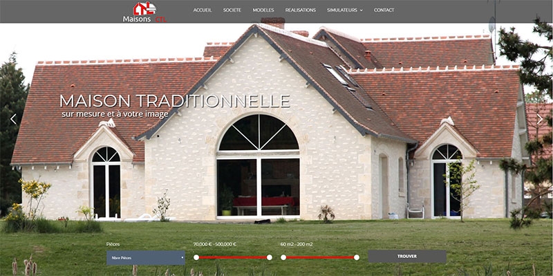Site vitrine catalogue Maisons CTL - 