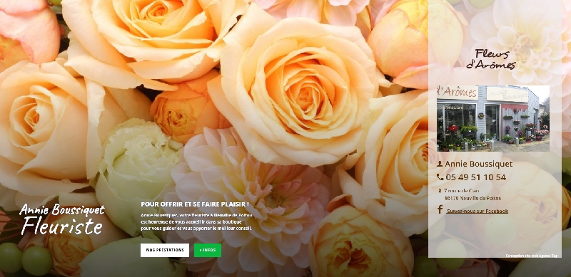 Site vitrine LANDING PAGE FLEURS AROMES - 