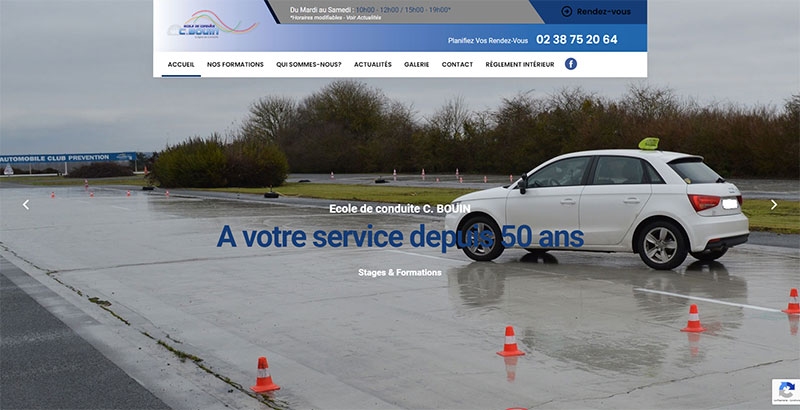 Site vitrine WORPRESS ECOLE DE CONDUITE C.BOUIN - 