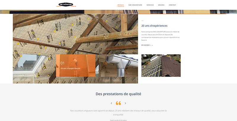 Site vitrine WORDPRESS EMC COUVERTURE - 